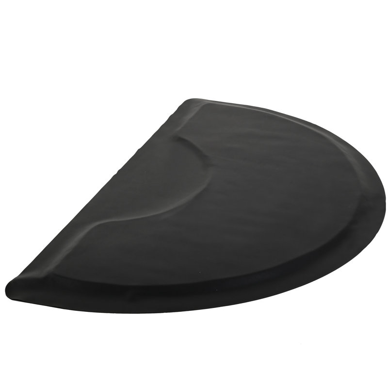Black Semi-Circular PVC and PU Anti-Fatigue Mat