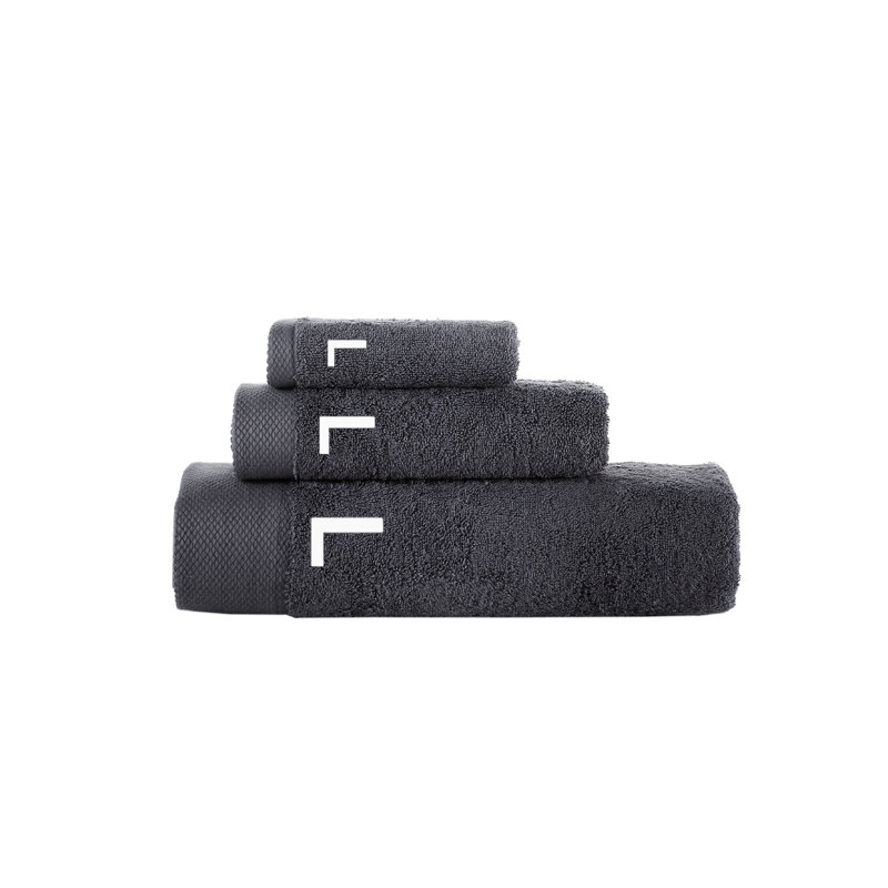 Dierks 3 pcs Towel Set, Anthracite, L