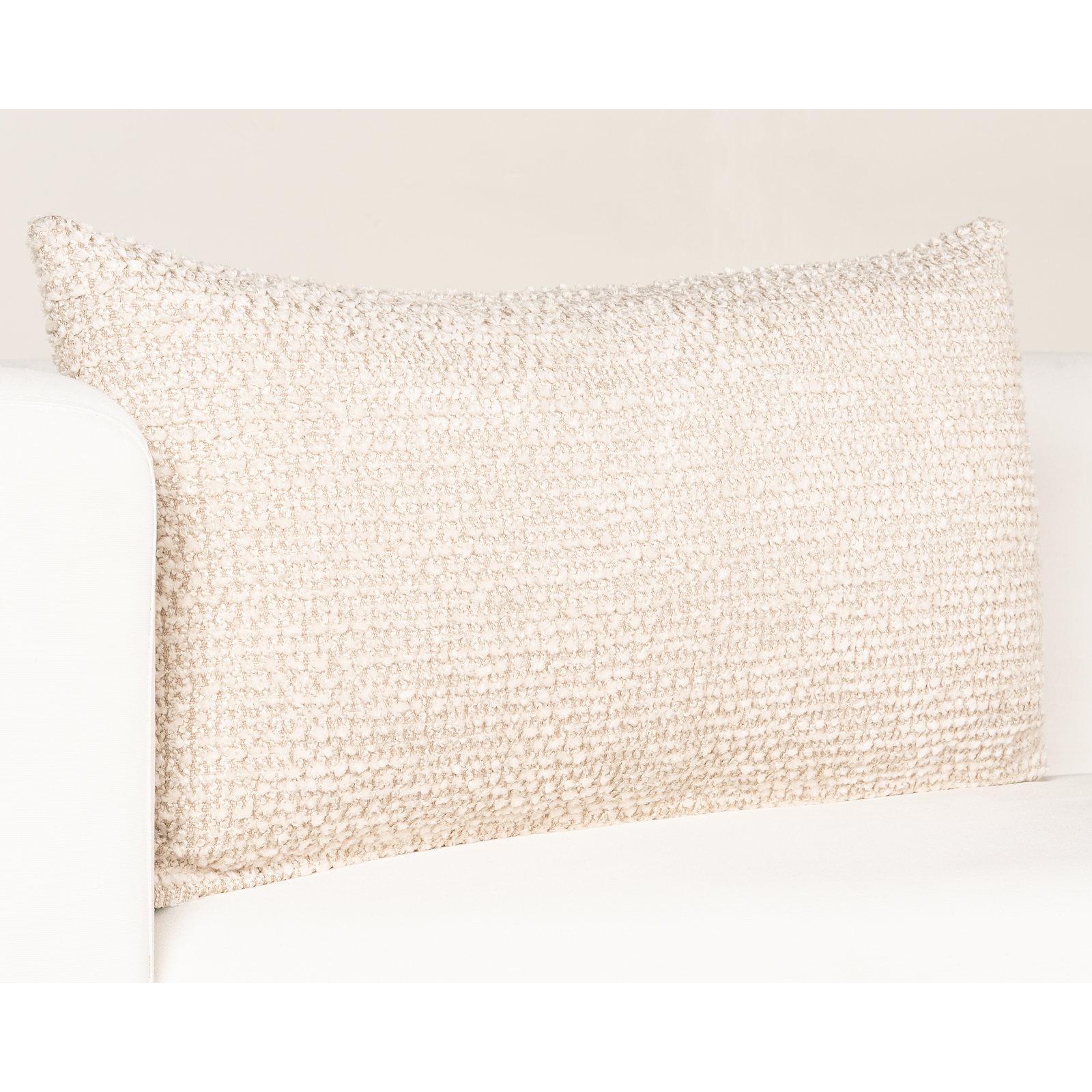 Cozy Chenille Disk Accent Pillow - Textured Sophistication and Comfort, Polyester, Beige, Rectangle 14"H x 36"W