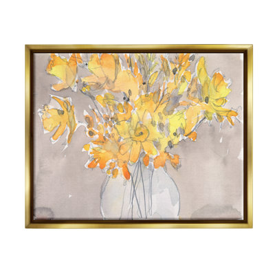 " Yellow Scribble Style Bouquet " by Samuel Dixon