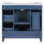 Meuble-lavabo simple 36 po avec plateau en céramique Kylis-845803357