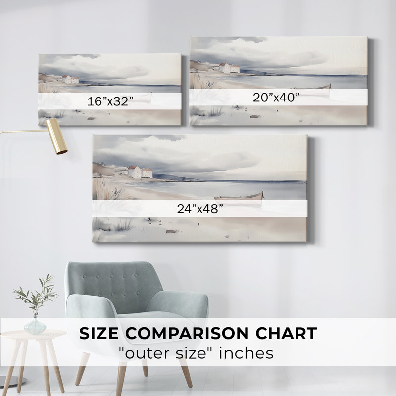 Série nautique-XCI- Toile tendue avec châssis - Prêt à accrocher, H 16 po x l 32 po