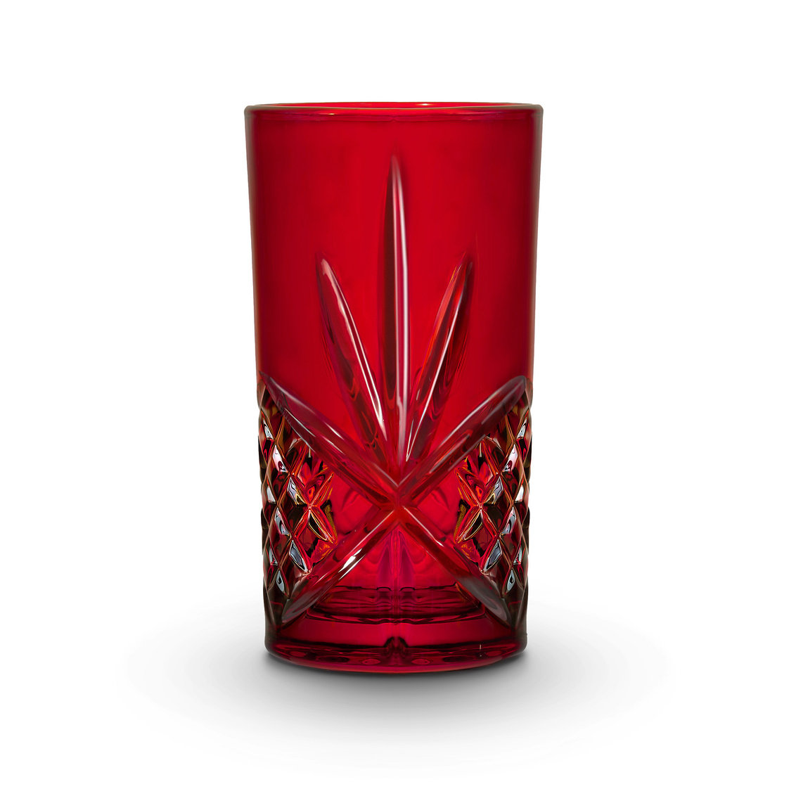 Dublin Crystal Highball Glass, Red
