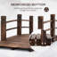 Fir Wood Garden Bridge Arc Walkway With Side Railings For Backyards, Gardens