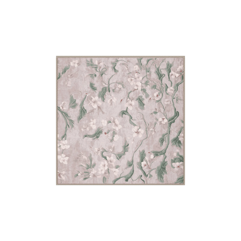 Tapis beige soyeux et moelleux, Carré 8 pi