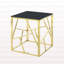 Table de bout moderne en verre avec structure en métal géométrique, table de chevet décorative, table de coin pour le salon, le bureau personnel, la chambre à coucher-1325381325