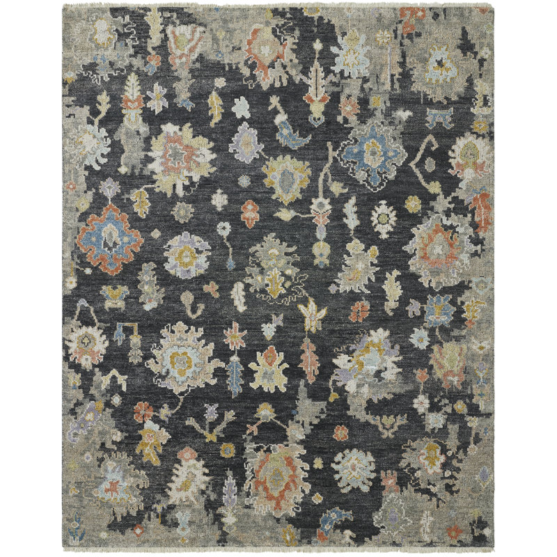Giuliano Hand Knotted Wool Indoor Rug, Rectangle 9' x 12'