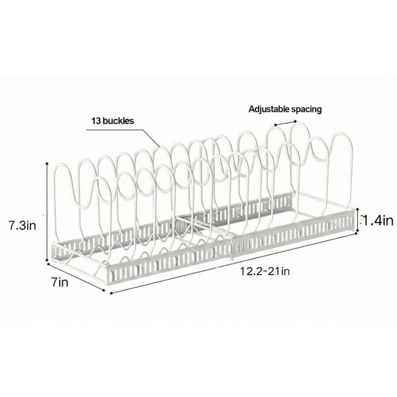 Pot extensible et 81A3C58404AA42A8B1D9EB4FCC5C6097 avec 13 séparateurs réglables