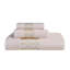 Davis Larissa Cotton Medium Weight Geometric Border 3 PC Assorted Towel Set-1579666925