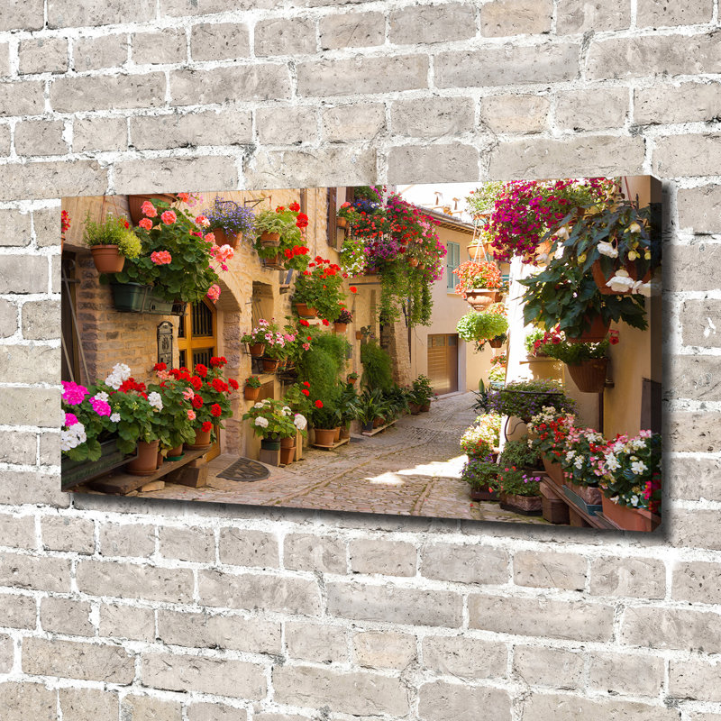 A Charming Street - Wrapped Canvas Print
