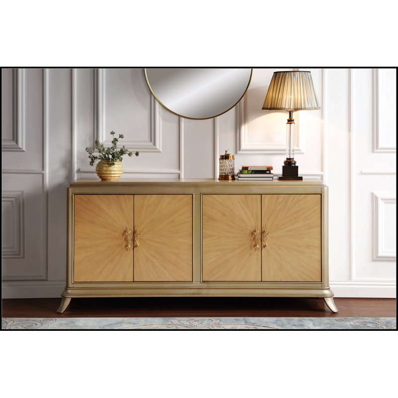 Armoire console en chêne naturel Dodie