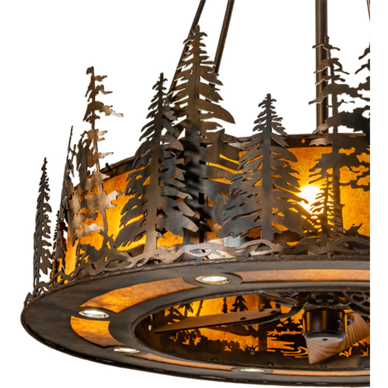 Tall Pines LED Downrod Ceiling Fan