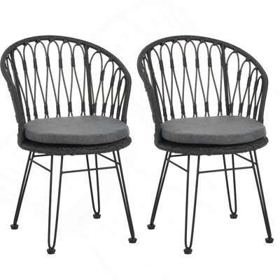 TAVON CHAIR, 2PCS avec 2 coussins, gris
