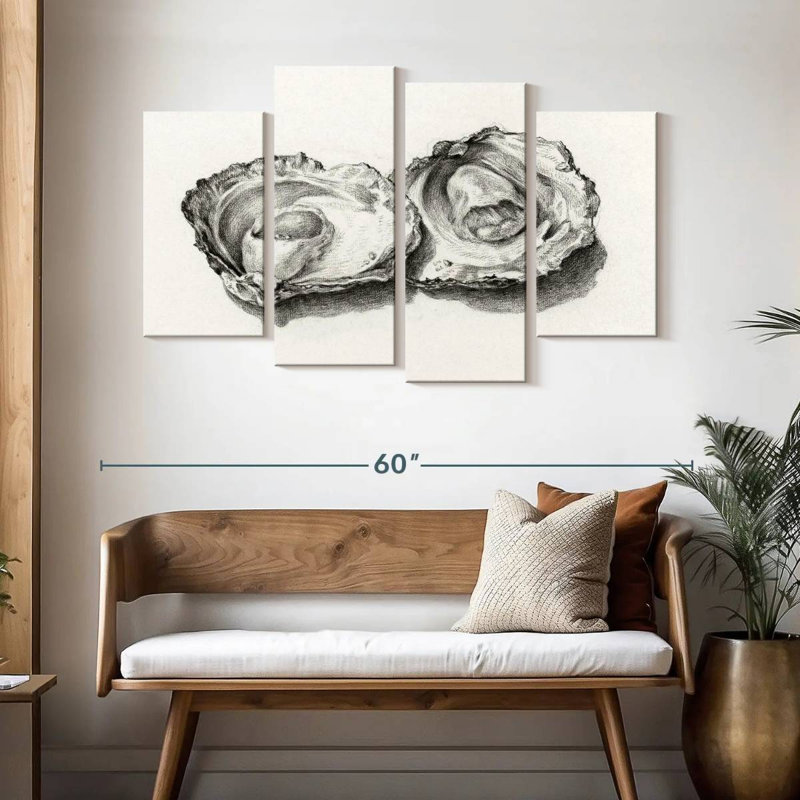 Yarlin Two Opened Oysters, 32" H x 52" W