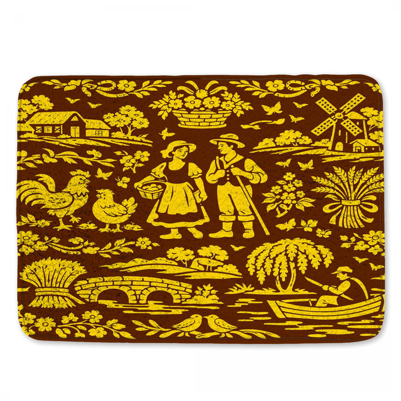 Tapis de bain Folk Art, 34in W x 21in L