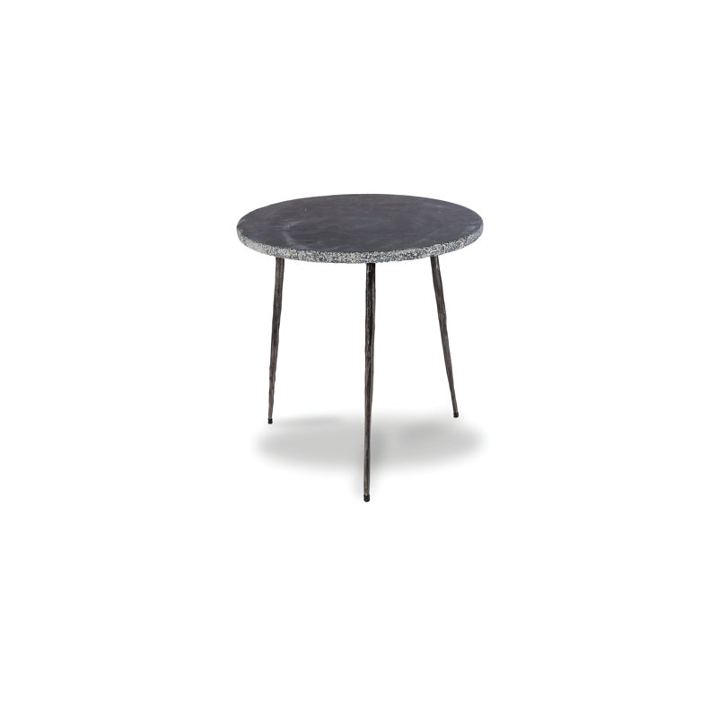 Table de bout haute Kaii, Marbre noir, H 16 po x l 16 po x P 16 po