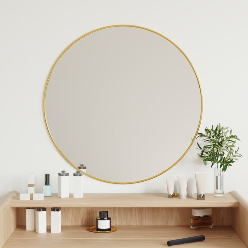 Jenkintown Round Mirror, Gold, 60cm x 60cm