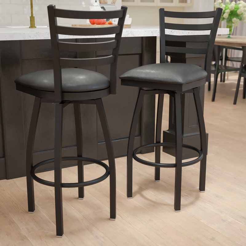 Tabouret tournant 32 "Lomonaco, Noir, 2