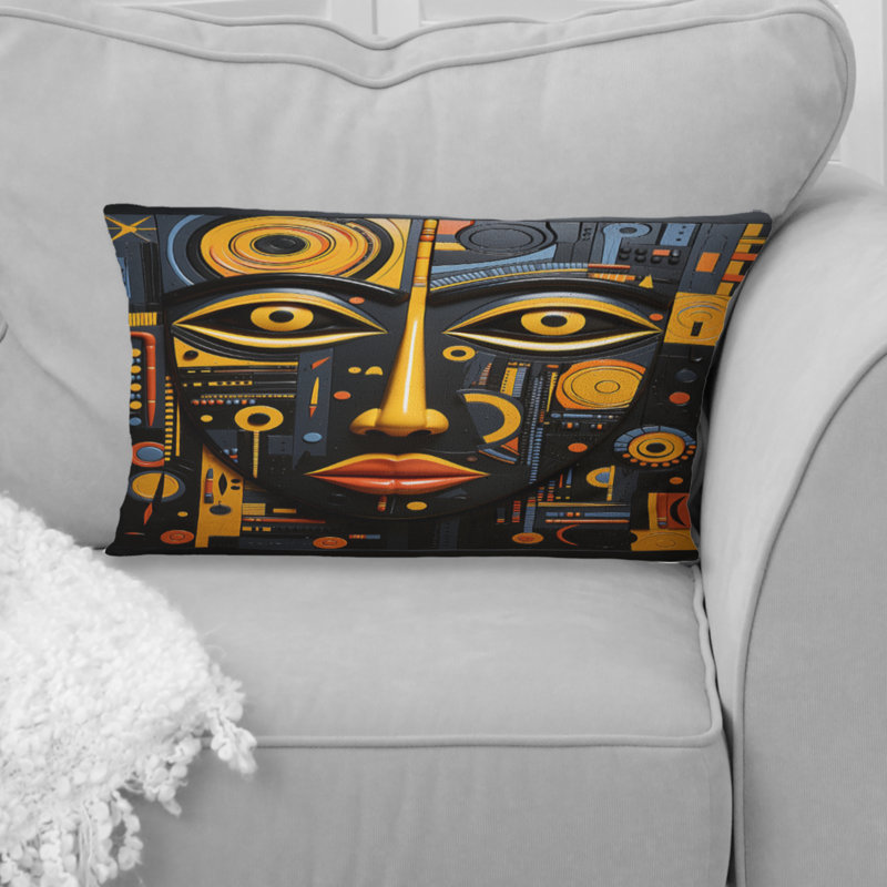 Coussin décoratif imprimé africain Tribal Rhythms II