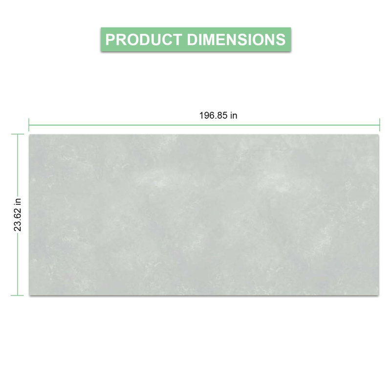 Revêtement de sol en feuille de vinyle bleu clair de 16 mil, 23,62 po X 16,4 pi, rouleau de revêtement de sol en vinyle résidentiel / commercial léger