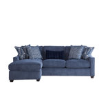 Ayanah Navy Reversible Sofa Chaise Sectional