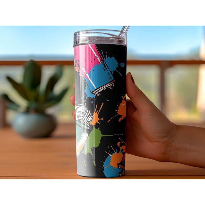 Choose Handmade Tumblers 591ml Vacuum Insulated Stainless Steel (18/8) Travel Tumbler with Straw