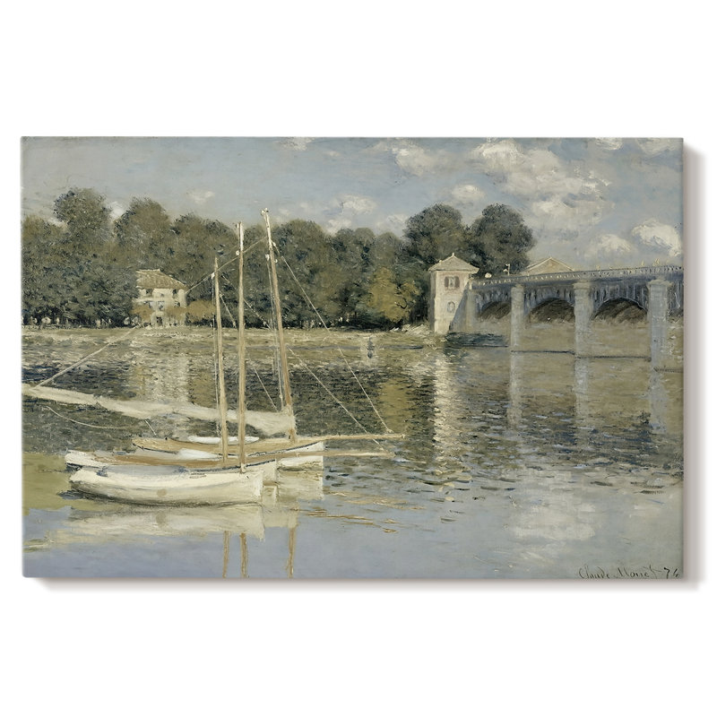 The Bridge at Argenteuil-Claude Monet-Gallery Wrapped Canvas-1874, 40x60