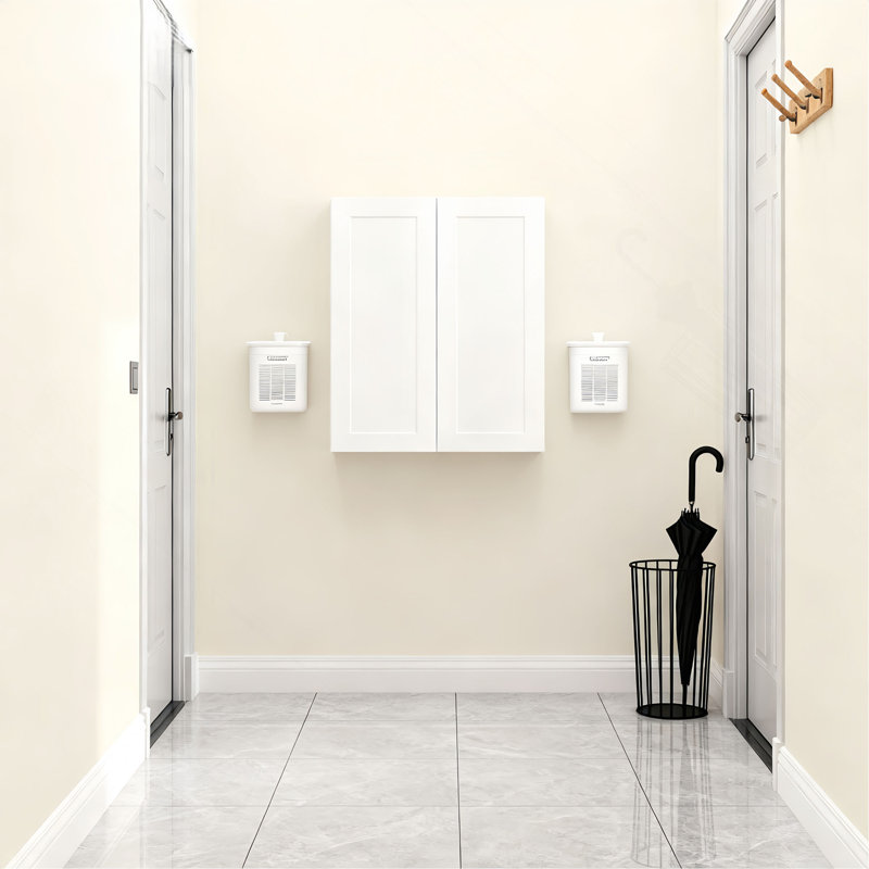 Armoire murale en bois massif White Shaker