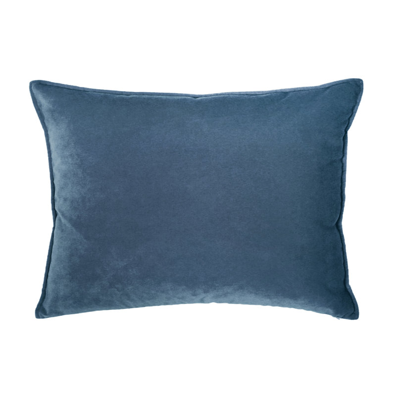 Franklin Washable Velvet Square Pillow Cover & Insert , Harbor, 16"H x 30"W