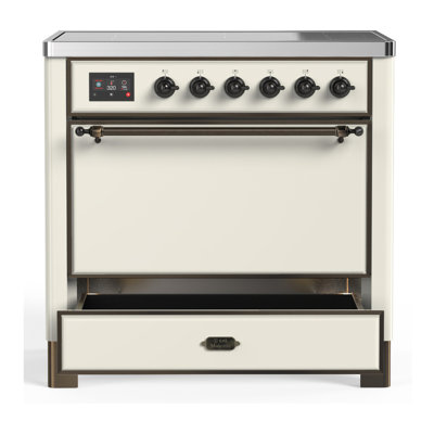 Majestic III Series 36 Inch Induction Range with 6 Induction Elements in Matte Graphite (Chrome Trim)