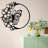 Stylish Decorative Metal Wall Accessory, Black, 27.2 x 0.6 x 26.8 Inches | 100% Metal Construction, Thickness: 0.05 Inches | Easy Wall Mounting with Back Piece | Perfect for Home Decor & Modern Interiors