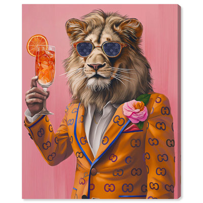 Lion Aperol Tiger Glam Wall Art by Art Remedy