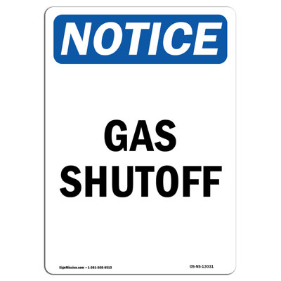 Gas Shutoff Sign