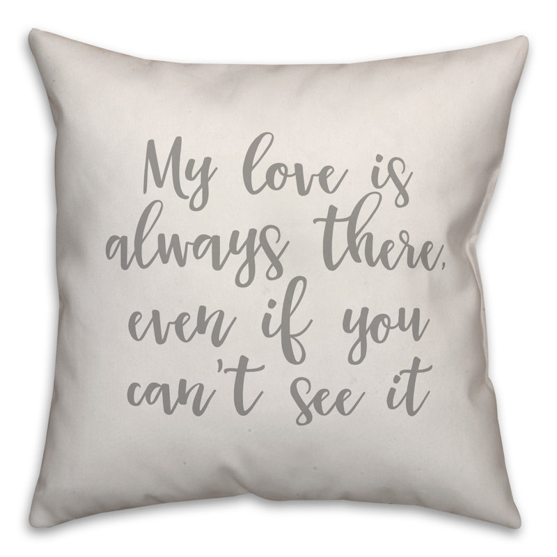  Coussin décoratif My Love is Always There, Blanc, Housse de coussin