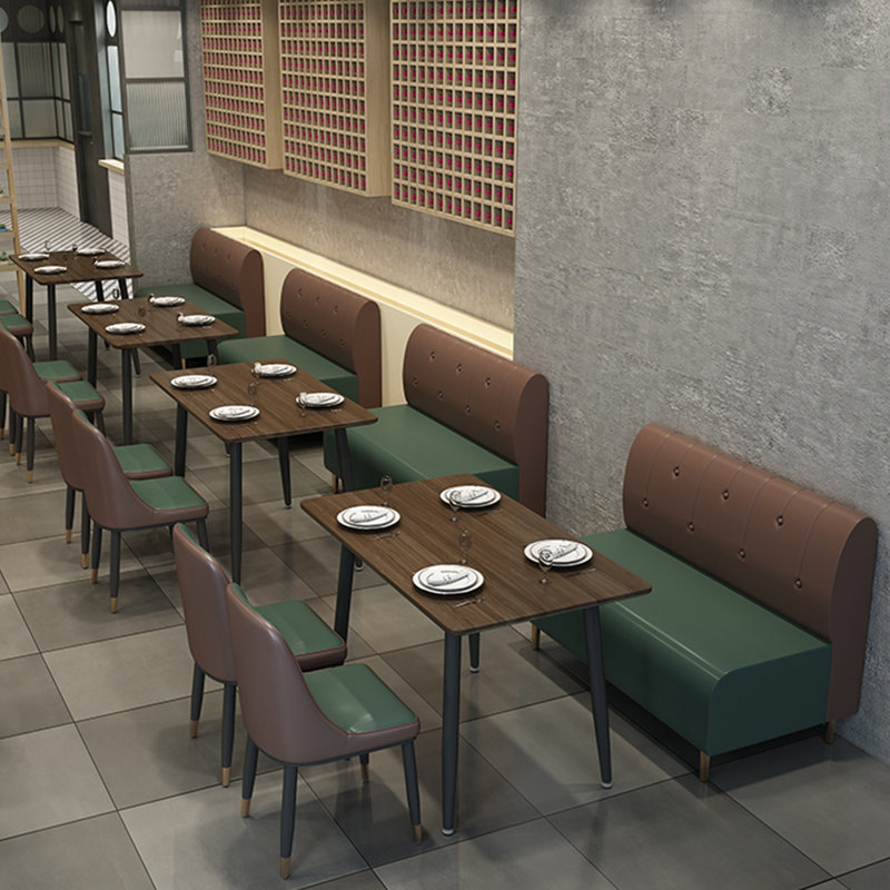 Banc rembourré en similicuir de style bar industriel rétro