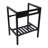24" X 18" Bathroom Ceramic Console Sink With Overflow & Black Legs