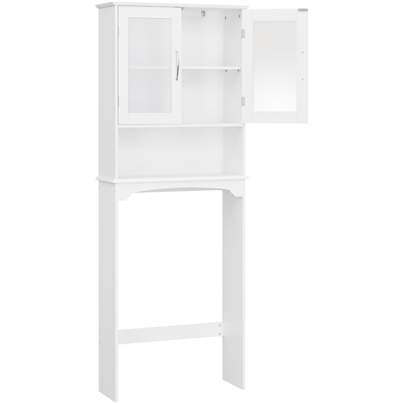 Amboy 25'' W x 66'' H x 9'' D Over-The-Toilet Storage, White