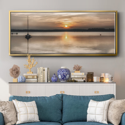Doux coucher de soleil - toile encadrée