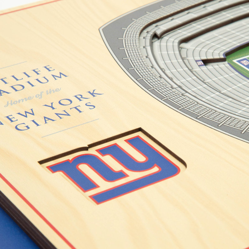 Art mural NFL 5 couches Stadiumview, Giants de New York, Bleu sarcelle
