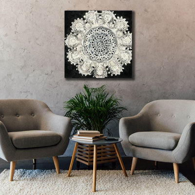  «Abstract Rosette 4» par Chariklia Zarris, art mural sur toile, 37 po x 37 po