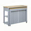 Îlot de cuisine 47 po avec table de salle à manger extensible-593126295