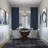 1-Light White And Black Acrylic LED Cloud Chandelier With A White Hardware-1288456736