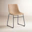Chaises de salle à manger en cuir Anke, brun clair Anke-94808730