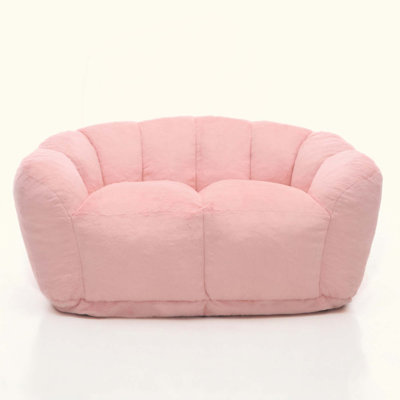 Oversized Floor Sofa for Living Room Bedroom, Bean Bag Chair for Adults, Ultra Soft Fluffy Loveseat Bean Bag Sofa, Cozy Reading Chair with Filler