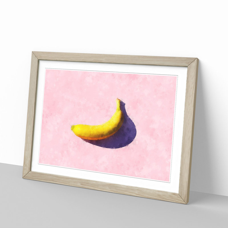 The Banana - Picture Frame Painting Print, 45cm H x 63cm W x 2cm D, Oak Framed