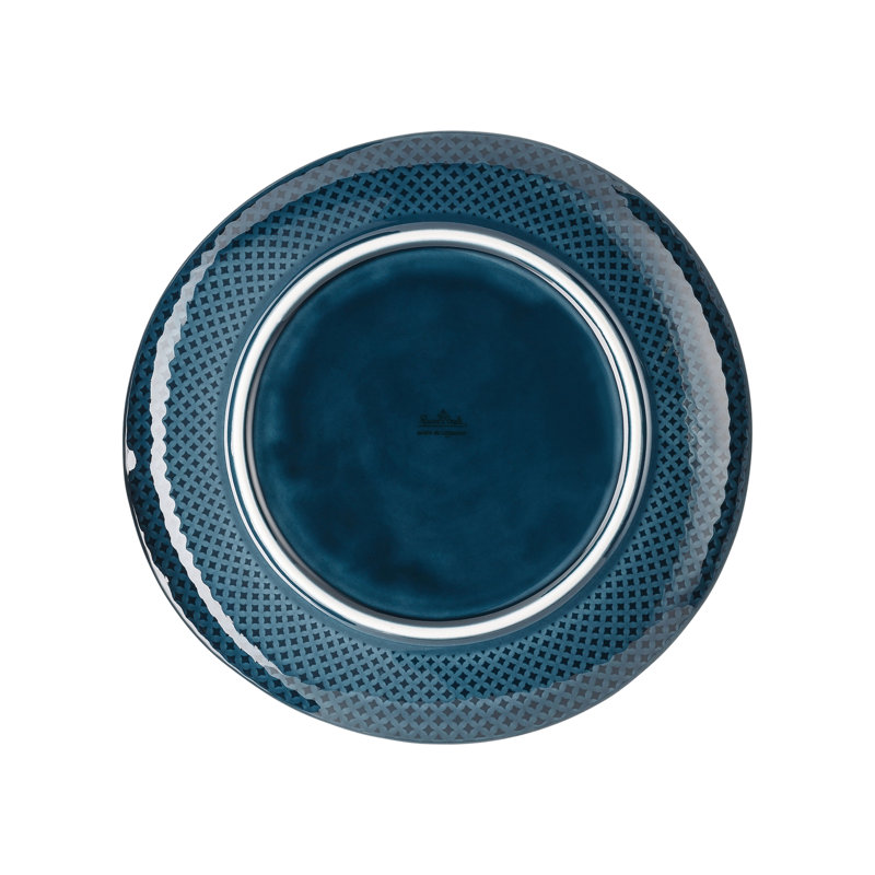 Junto Porcelain Dinner Plate, Ocean Blue