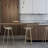 Upholstered Counter Stool with Metal Frame-1007553973
