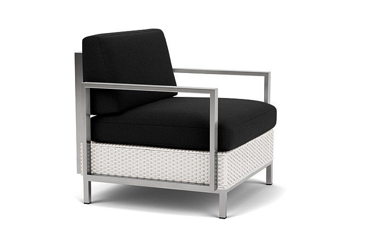Elements Outdoor Lounge Chair, White, Cottage Pepper
