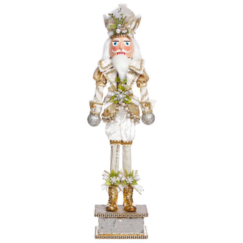 White Christmas Nutcracker, Small - 23.5 Inches