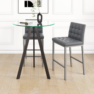 Sonila Metal Wicker Bar Counter with Stools